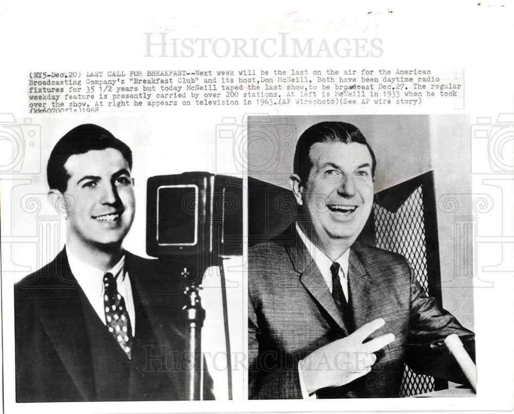 1969 Press Photo Don McNeill Breakfast Club host ABC - Historic Images