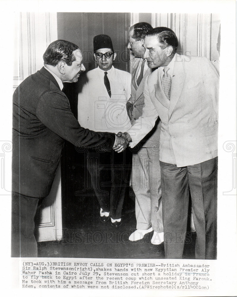 1952 Press Photo Ralph Stevenson Diplomat - Historic Images