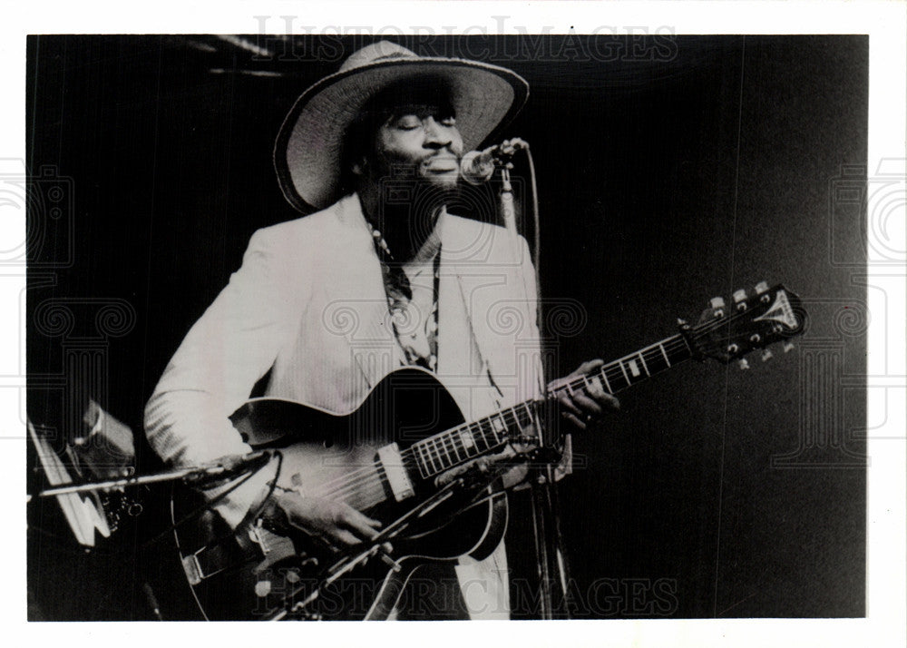 1986 Press Photo Taj Mahal blues musician Grammy Award - Historic Images