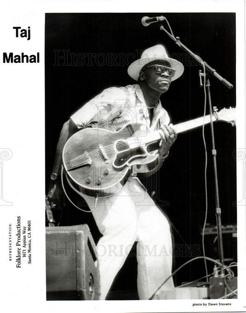 1993 Press Photo Taj Mahal, singer, AIDS benefit - Historic Images