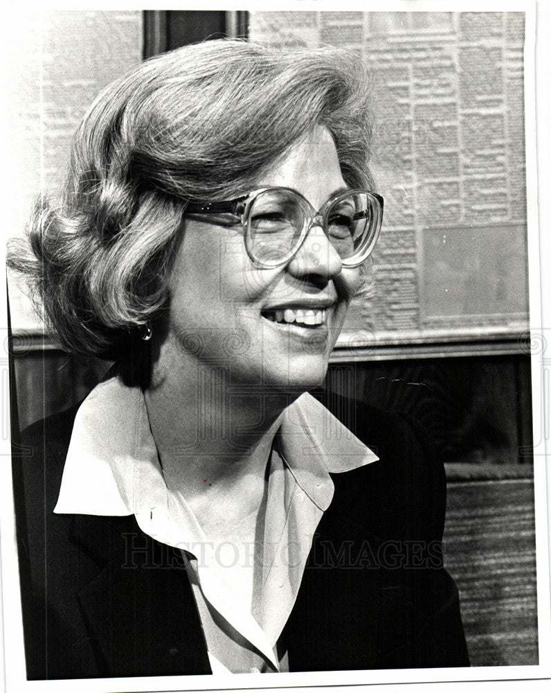 1985 Press Photo Maryann Mahaffey Detroit City Council - Historic Images