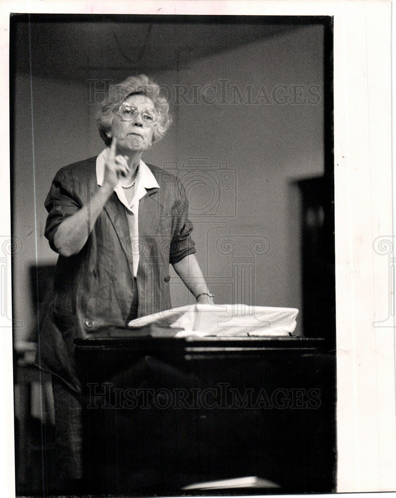 1989 Press Photo Maryann Mahaffey Detroit City Council - Historic Images
