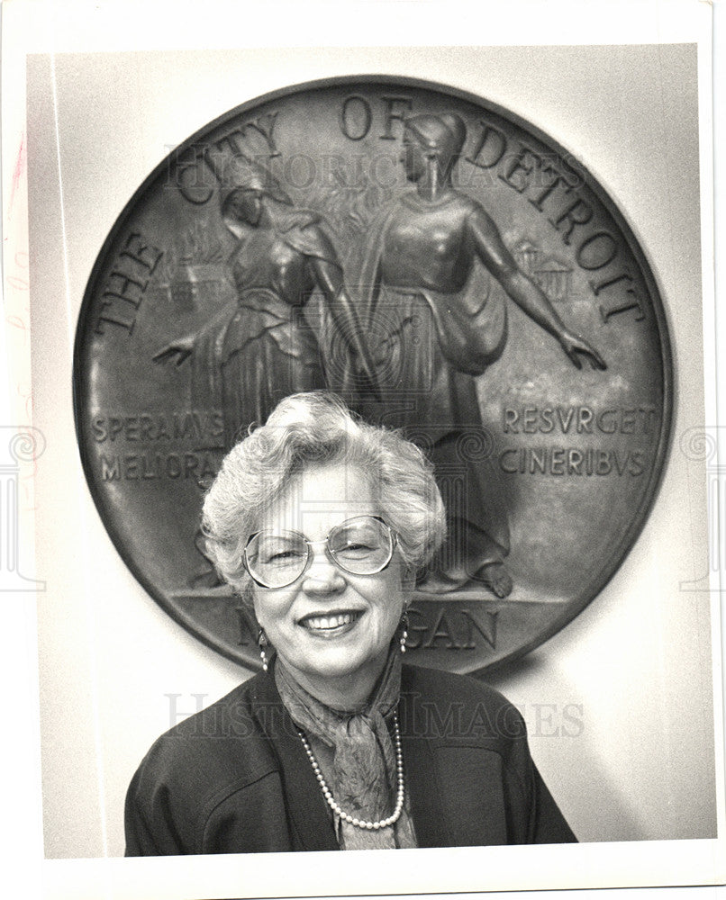 1987 Press Photo Detroit Council Maryanne Mahaffey - Historic Images