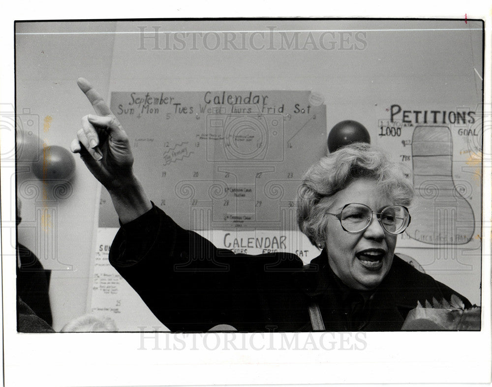 1989 Press Photo Maryann Mahaffey Detroit City Council - Historic Images