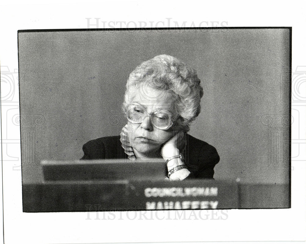 1985 Press Photo Detroit Council Maryanne Mahaffey - Historic Images