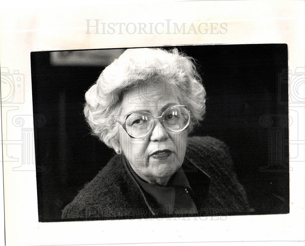 1989 Press Photo Maryann Mahaffey Detroit Council - Historic Images