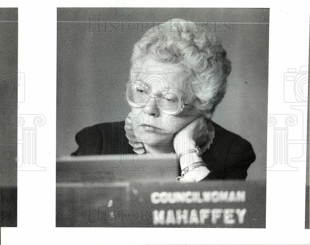 1985 Press Photo Detroit Council Maryanne Mahaffey - Historic Images