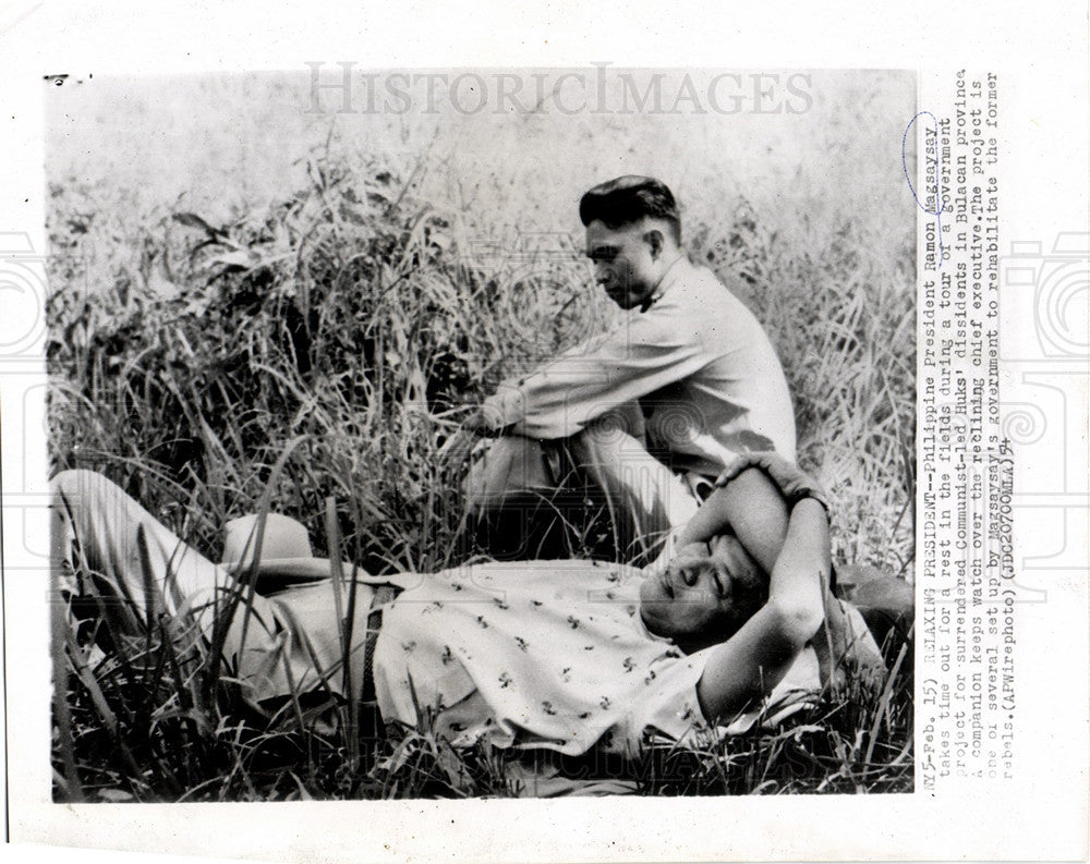 1954 Press Photo Ramon Magsaygay Phillippines - Historic Images