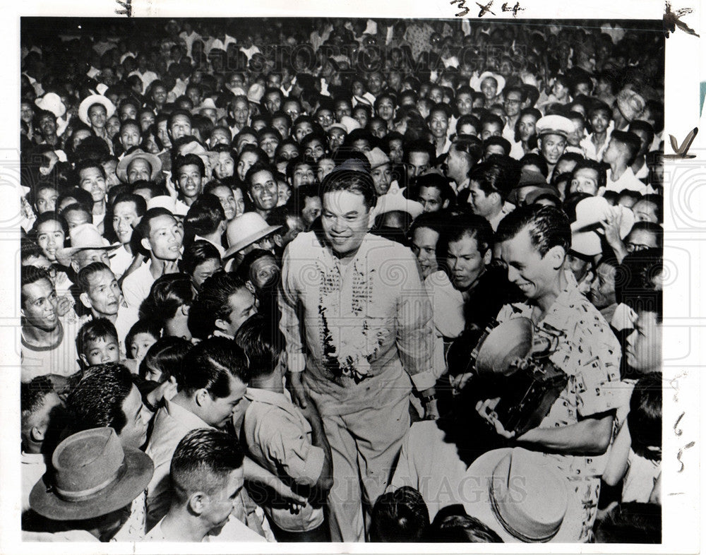 1953 Press Photo Ramon Magsay, Politics, Philippines - Historic Images