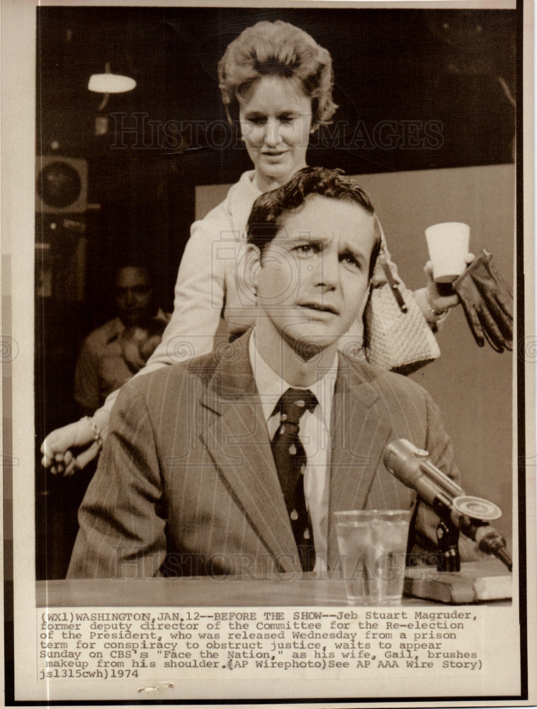 1974 Press Photo Jeb Stuart Magruder Gail Magruder - Historic Images