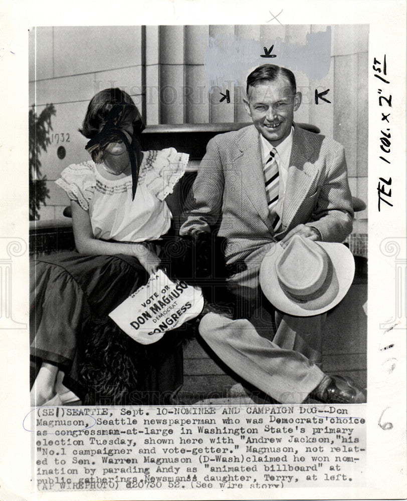 1954 Press Photo Don Magnuson Journalist Politician - Historic Images