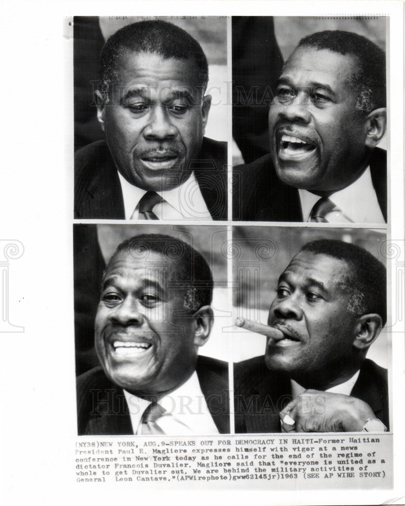 1963 Press Photo Paul Magliore former Haitian President - Historic Images