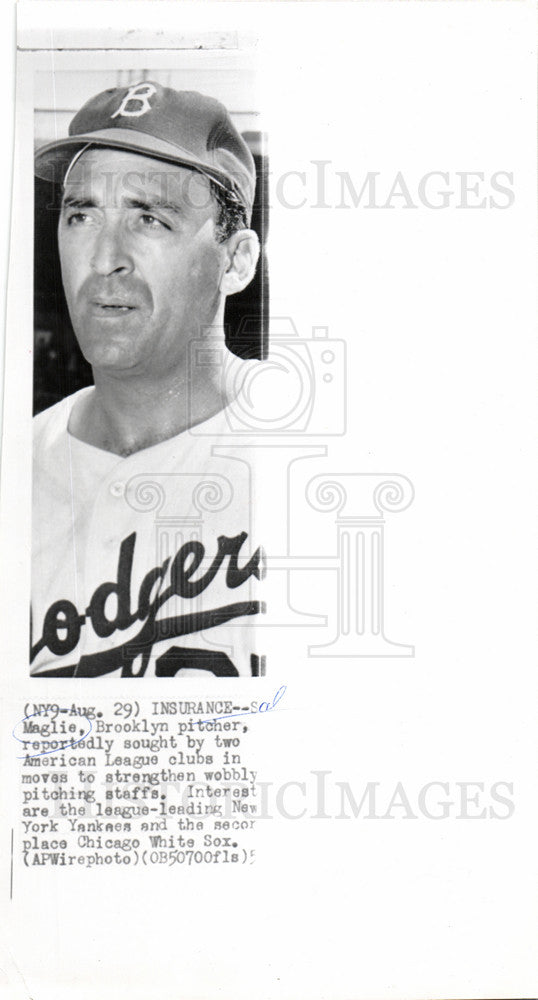 1967 Press Photo Maglie Brooklyn pitcher - Historic Images