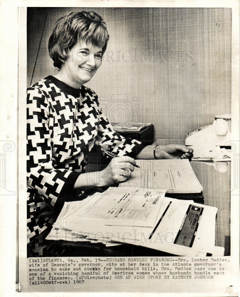 1969 Press Photo Mrs. Lester Maddox - Historic Images