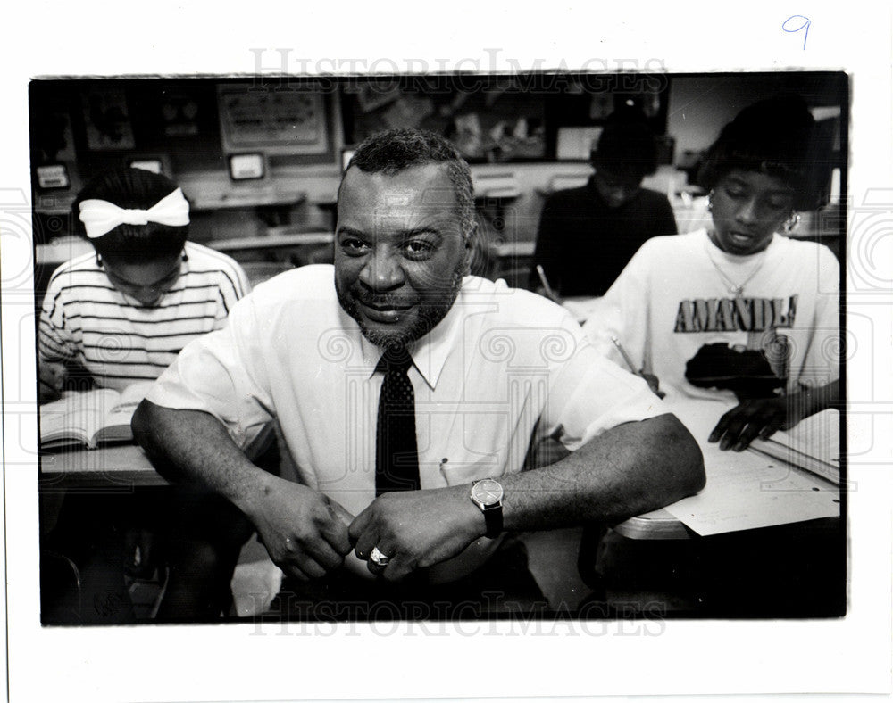 1991 Press Photo Julius Maddox teacher Detiya Conley - Historic Images