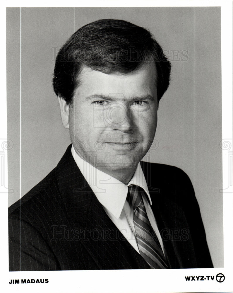 1987 Press Photo Jim Madaus Weather WXYZ TV - Historic Images