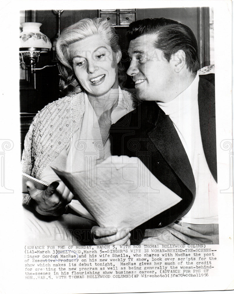 1956, Gordon MacRae, Sheila, Singer - Historic Images