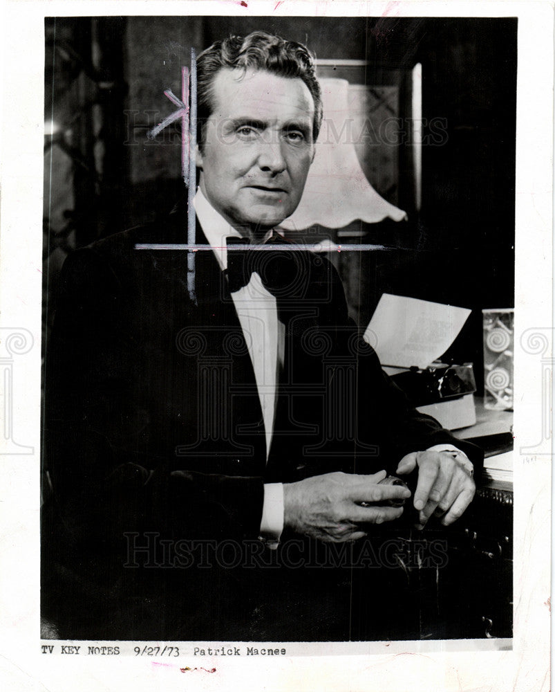 1973 Press Photo Patrick Macnee English actor - Historic Images