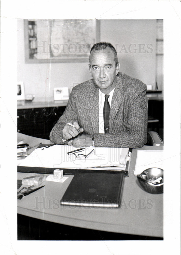 1963 Press Photo John C. Mackie, Michigan, Polictics - Historic Images