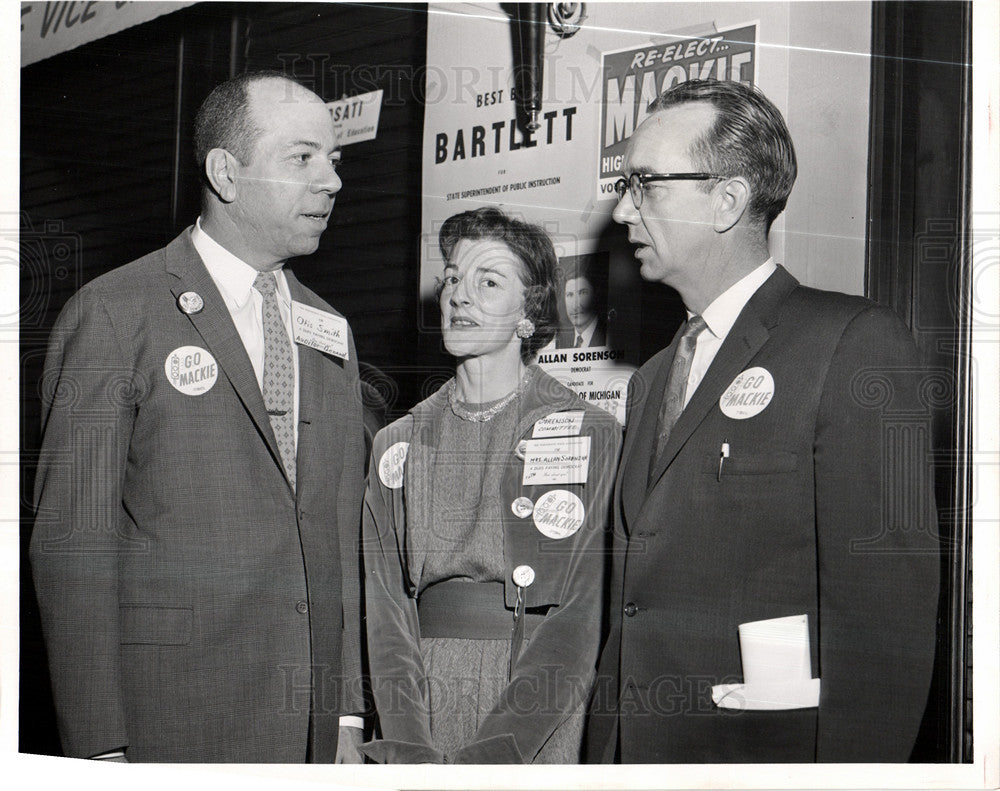 1961 Press Photo John C.Mackie politician Detroit - Historic Images