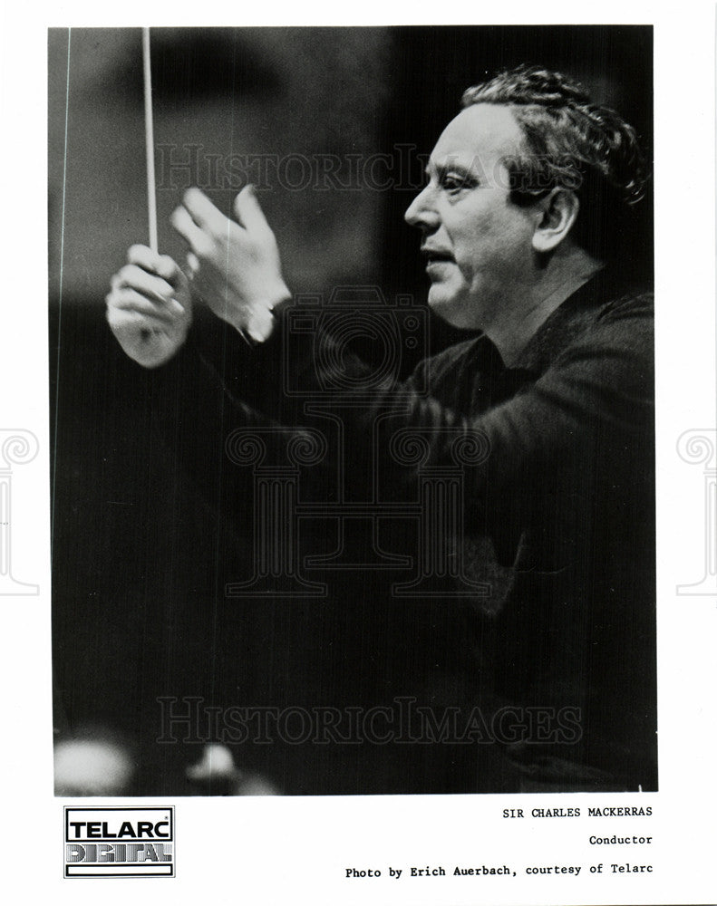 1987 Press Photo Sir Charles Mackerras conductor - Historic Images