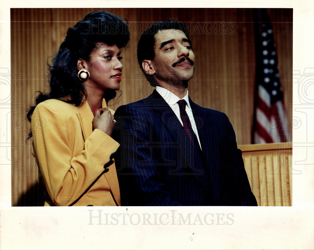 1990 Press Photo Conrad Mallett Michigan court Justice - Historic Images