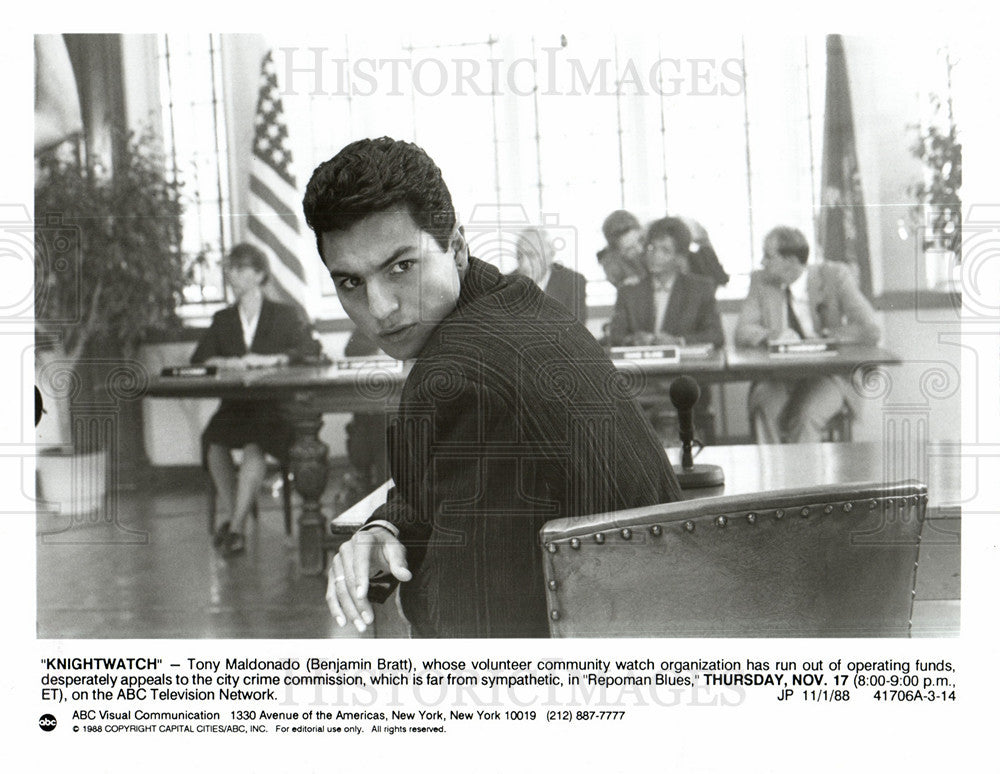 1988 Press Photo Benjamin Bratt Repoman Blues ABC - Historic Images