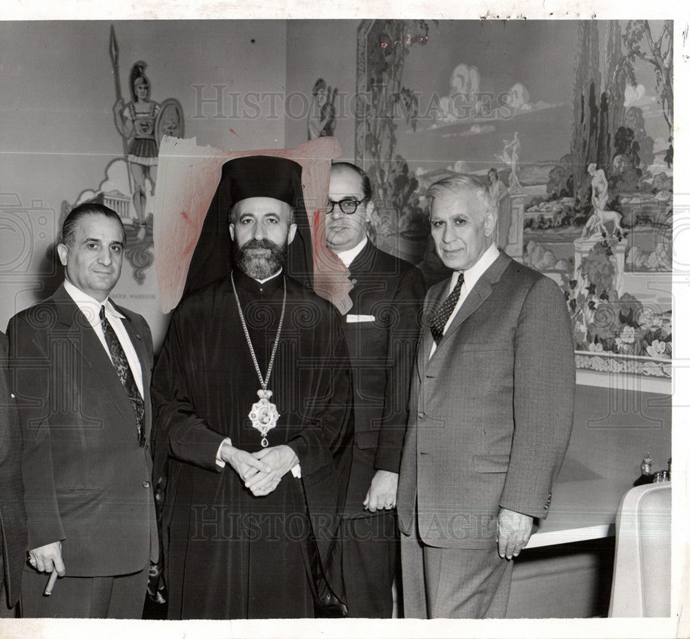 1957 Press Photo Archbishop Makarios III Chris Messaris - Historic Images