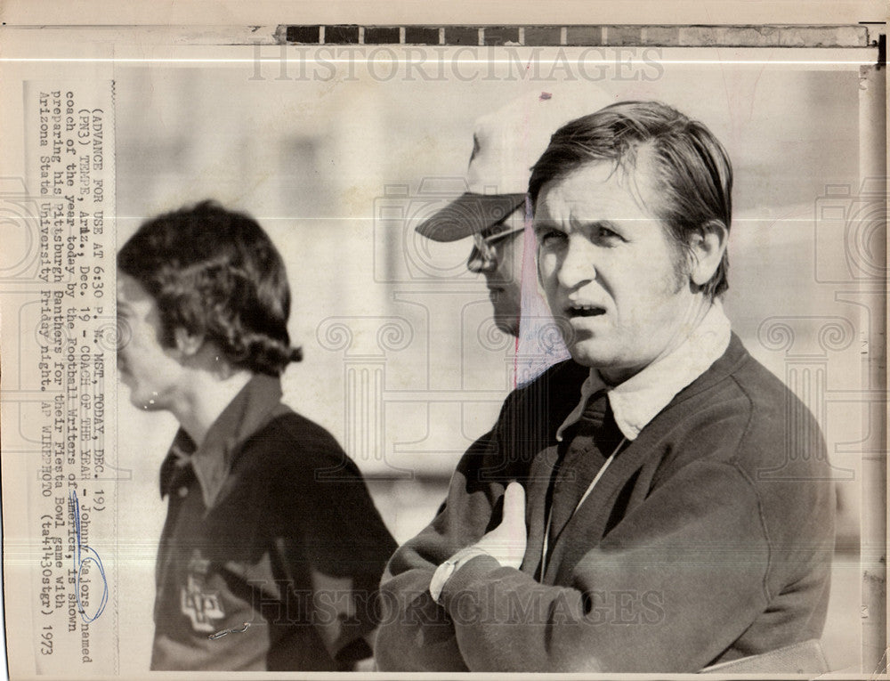 1973 Press Photo Johnny Majors coach year FWA Panthers - Historic Images