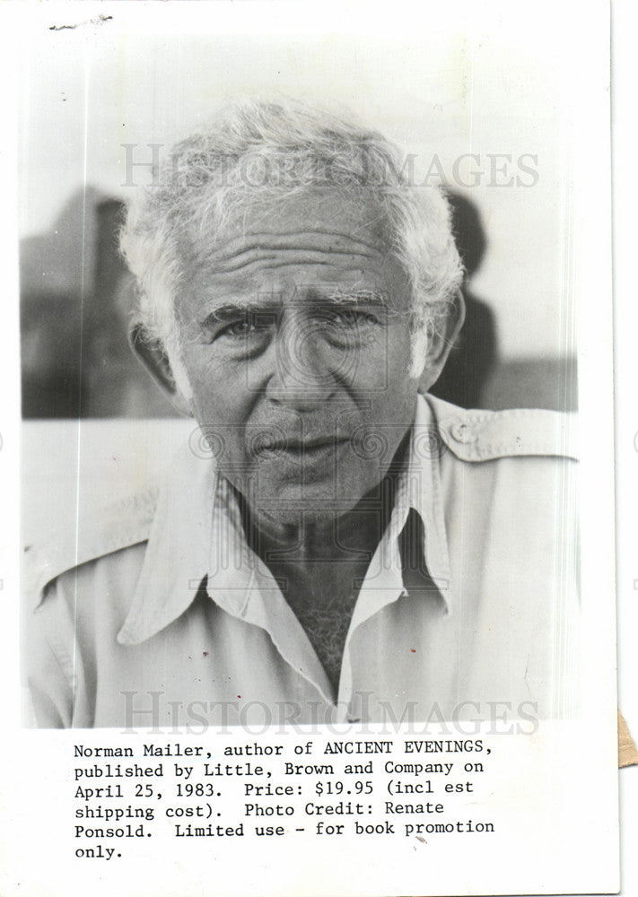 1986 Press Photo Norman Kingsley Mailer film director - Historic Images