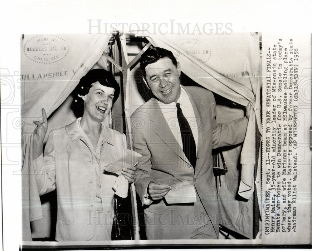 1956 Press Photo Henry Maier Minority Leader Senate - Historic Images