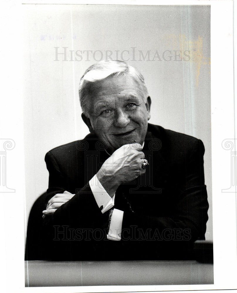 1990 Press Photo Archbishop of Detroit Adam Maida - Historic Images