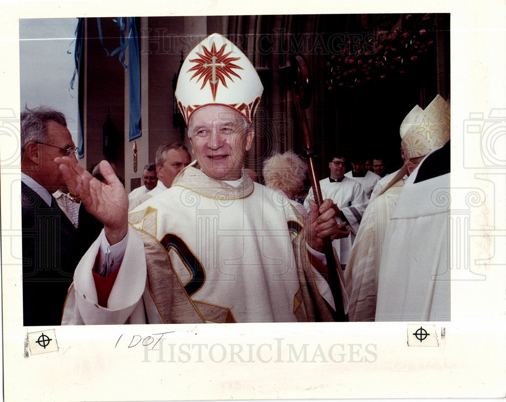 1990 Press Photo Adam Maida American archbishop - Historic Images