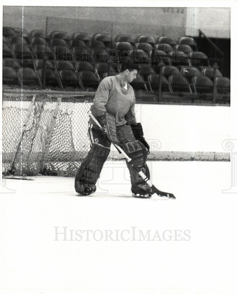 1966 Press Photo Pete Mahovlich hockey player Detroit - Historic Images