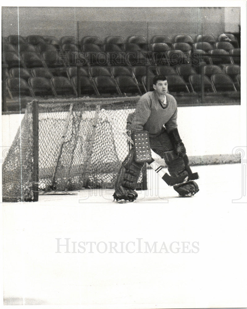 1966 Press Photo Detroit Red Wings Hockey Mahovlich - Historic Images