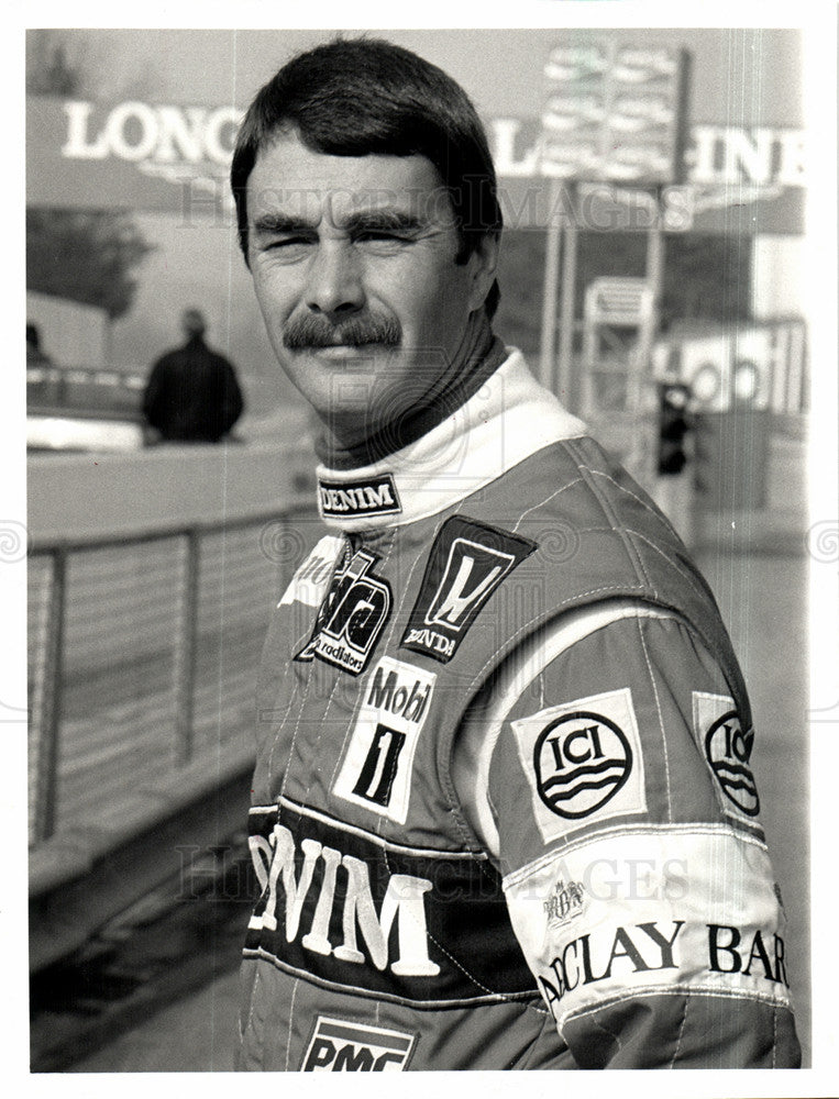 Press Photo Nigel Mansell British Racing Driver - Historic Images
