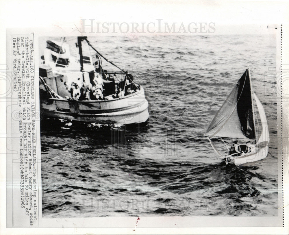 1965 Press Photo sailboat Manry Trawler Excellent wife - Historic Images