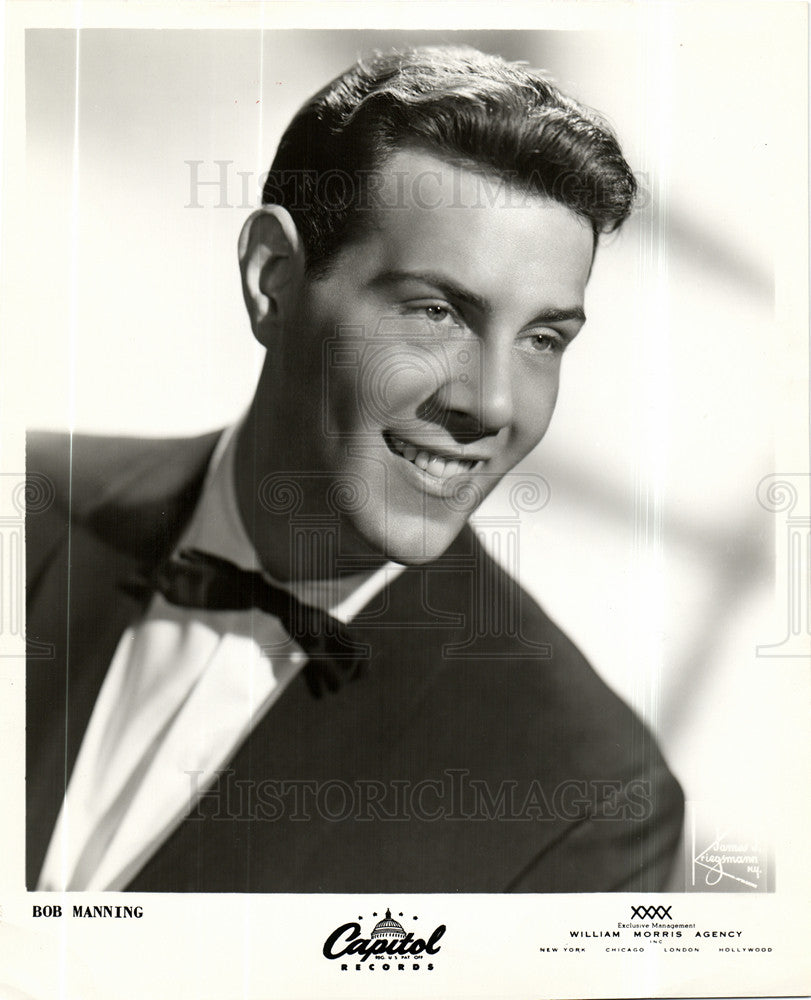 1955 Press Photo Bob Manning vocalist - Historic Images