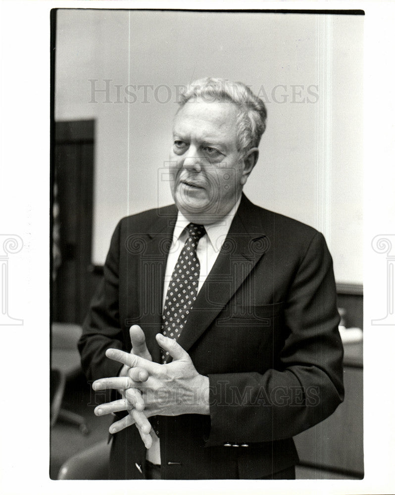 1984 Press Photo Joseph Mann Midland Mayor - Historic Images