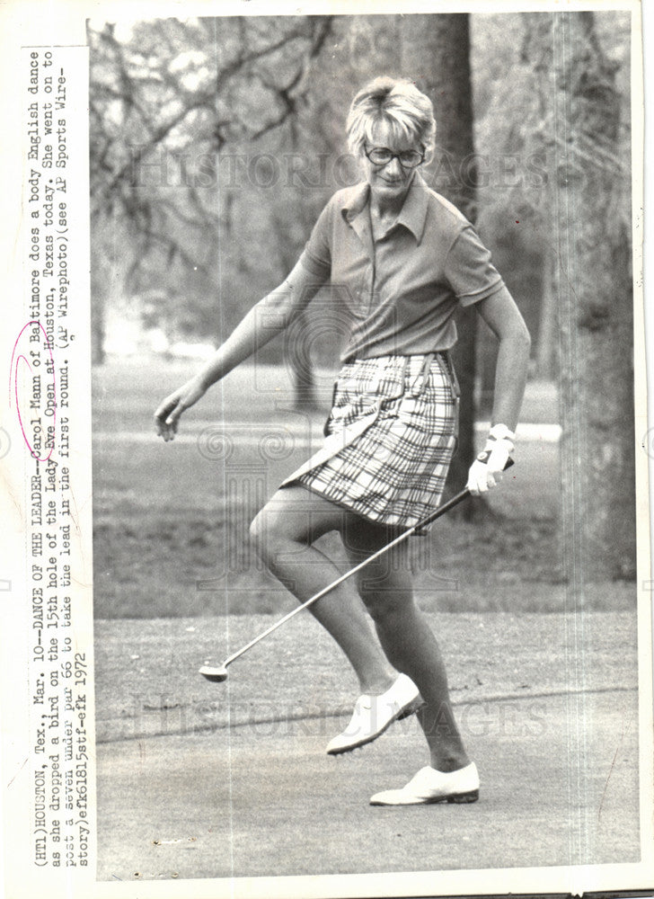 1975 Press Photo Carol Mann Baltimore lady eve houston - Historic Images