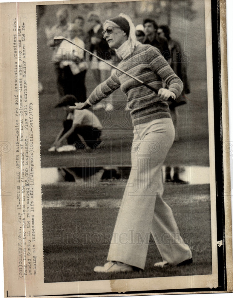 1975 Press Photo Carol Mann golfer LPGA Columbus Class - Historic Images