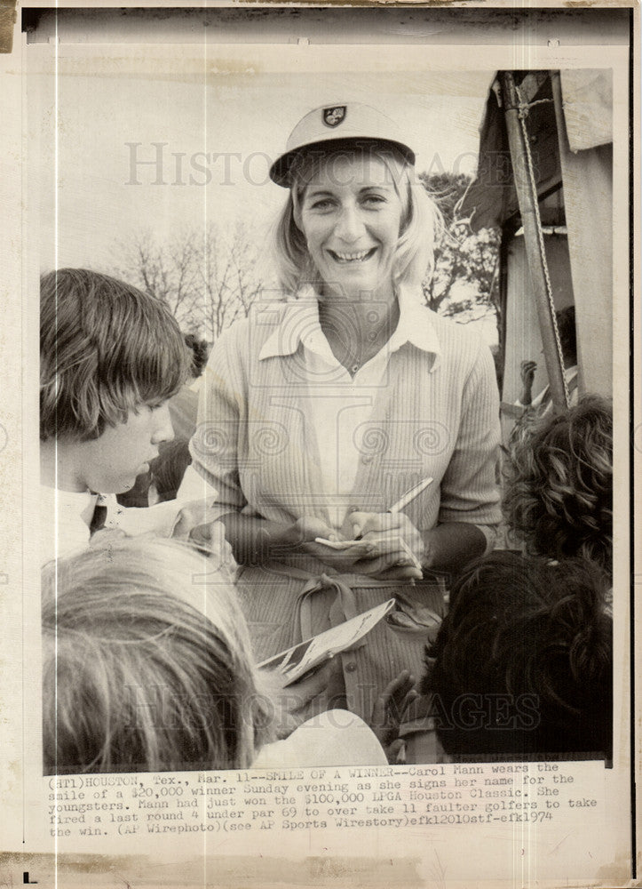 1974 Press Photo Carol Mann, American pro golfer. - Historic Images