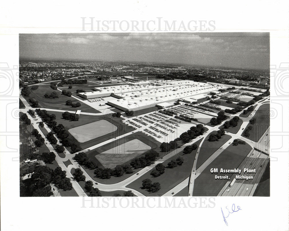 1981 Press Photo Detroit GM Poletown Plant Automotive - Historic Images