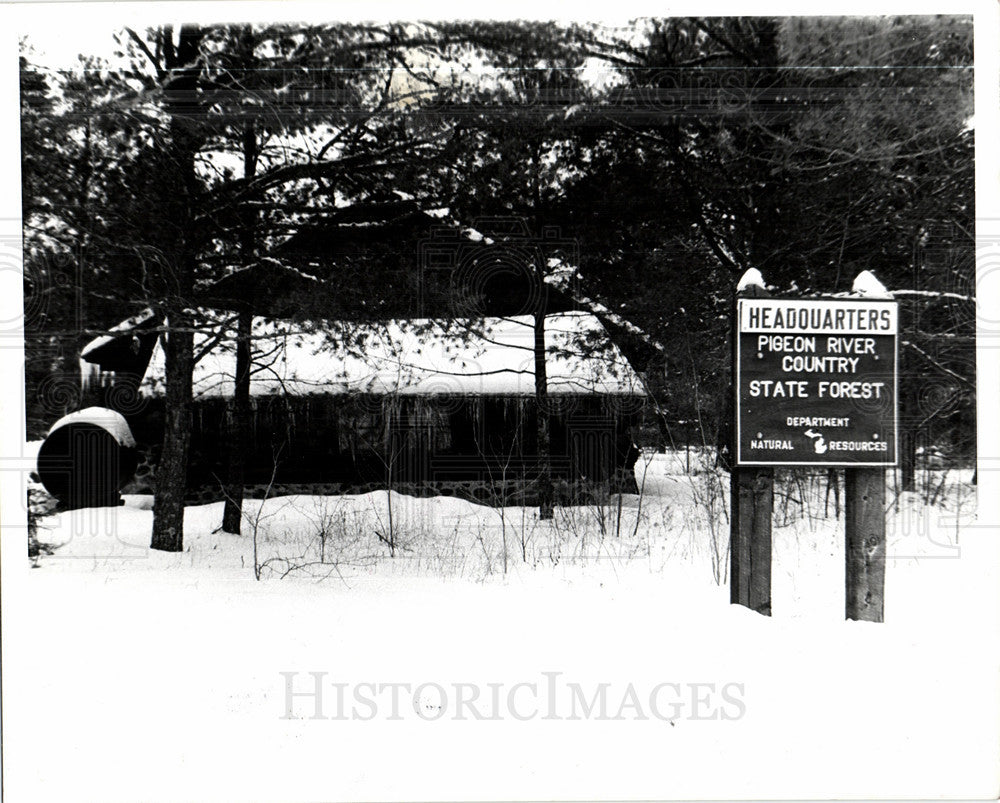 1976 Press Photo Pigeon River Country Forest Michigan - Historic Images