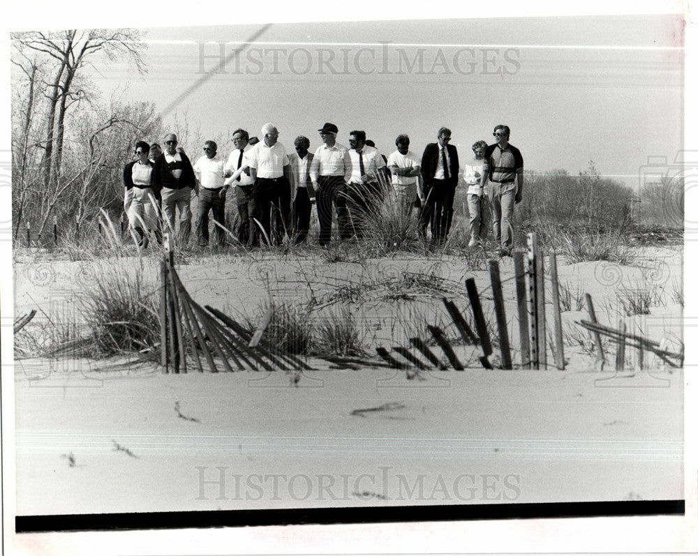 1990 Press Photo Pigeon Hill sand dunes Michigan - Historic Images