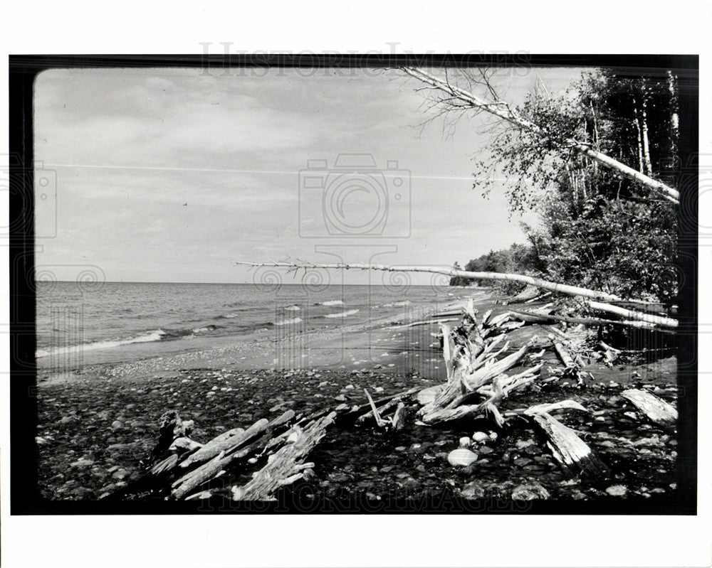 1991 Press Photo Rocks National Lakeshore park - Historic Images