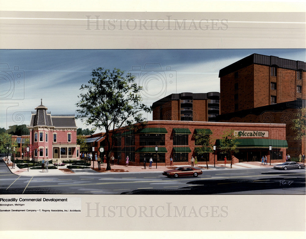 1985 Press Photo Piccadilly Shops Birmingham Michigan - Historic Images