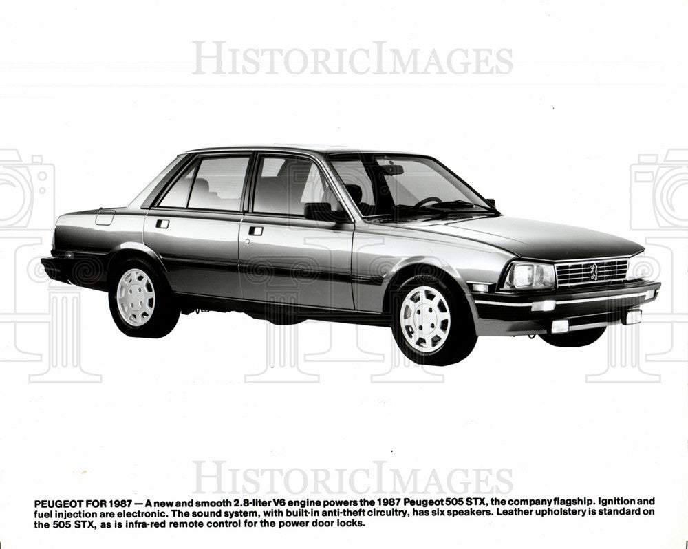 1986 Press Photo Peugeot 505 STX 1987 - Historic Images