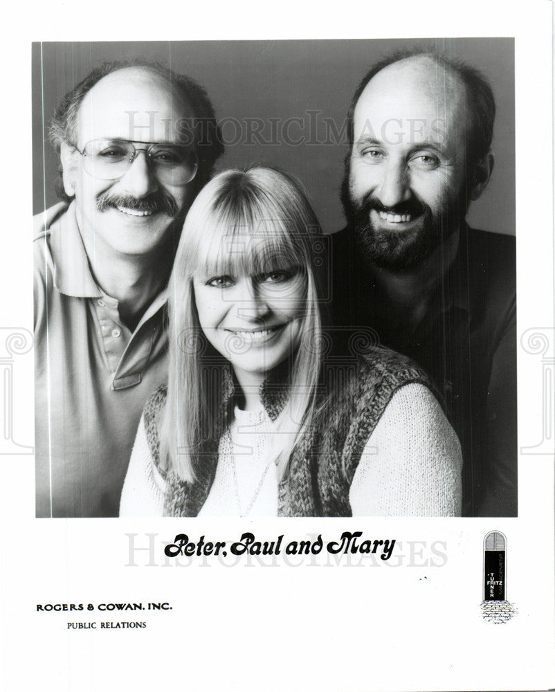 1983 Press Photo Peter Paul Mary folk singing trio - Historic Images