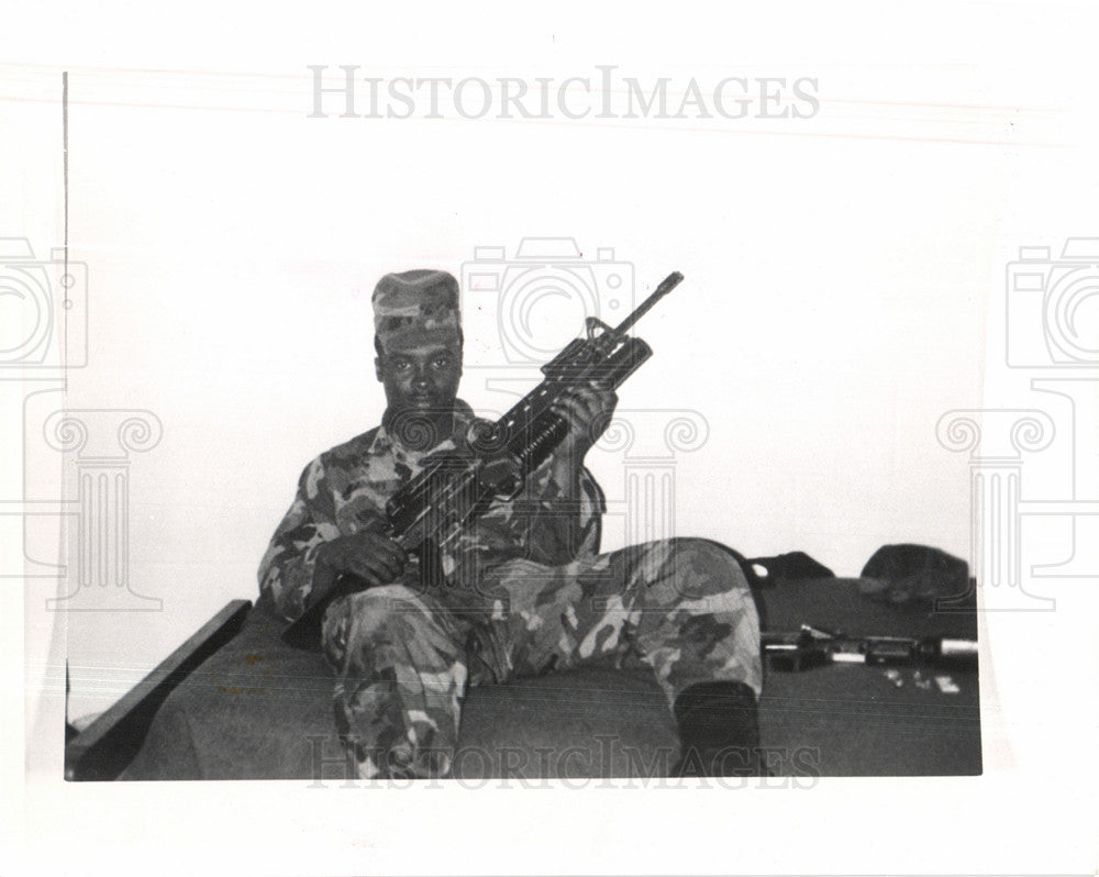 1991 Press Photo SPC Kevin D. Yancey Army southfield - Historic Images